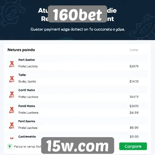 Opções de pagamento disponíveis na 160bet